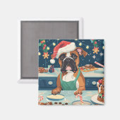 Boxer Holiday Baking: Festliche Weihnachten Magnet (Vorderseite/Rückseite)