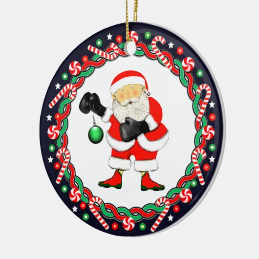 Boxer Holiday Geschenk Keramik Ornament (Links)