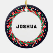 Boxer Holiday Geschenk Keramik Ornament (Hinten)