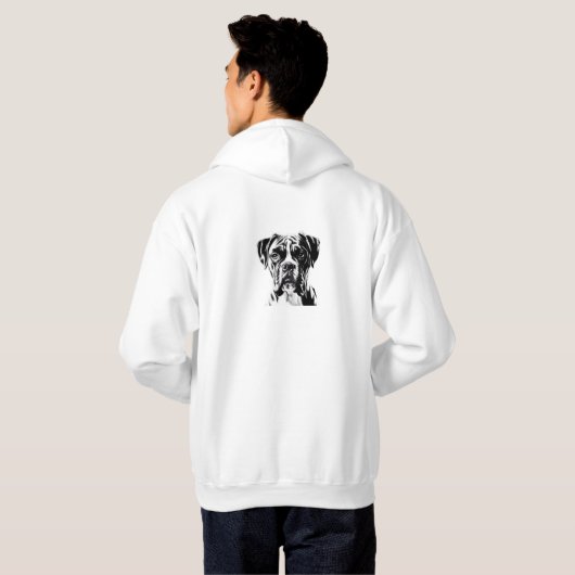 Boxer Hoodie - Bold Dual Image Design (Schwarz voll)