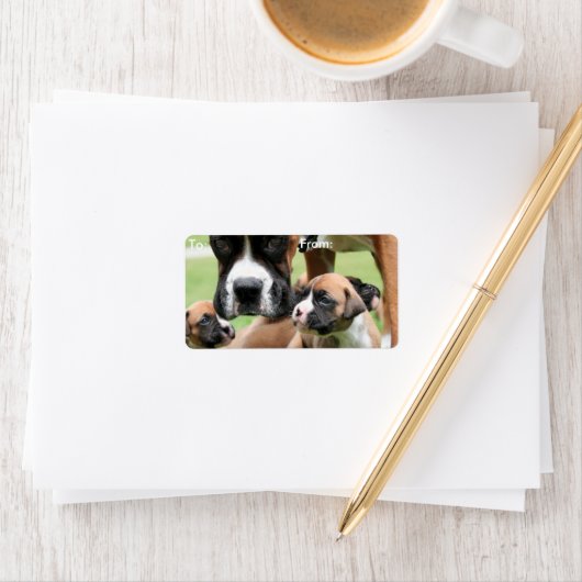 Boxer - Hubschrauber-Mama Adressaufkleber (Insitu)