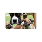 Boxer - Hubschrauber-Mama Adressaufkleber (Vorne)