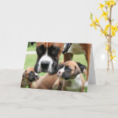 Boxer - Hubschrauber-Mama Karte (Gelbe Blume)