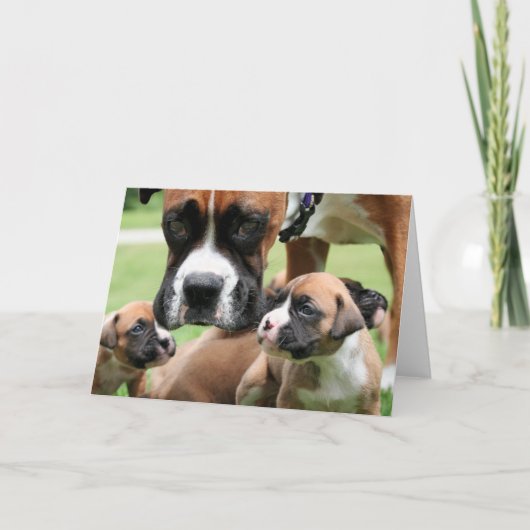 Boxer - Hubschrauber-Mama Karte (Vorderseite)