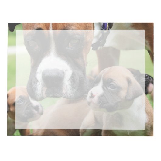 Boxer - Hubschrauber-Mama Notizblock (Vorderseite)