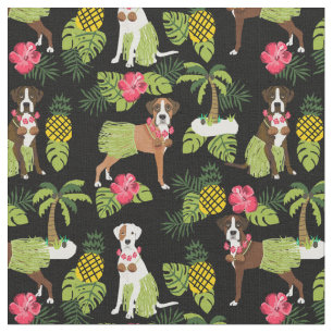 Boxer Hula tropischen Schwarz Stoff