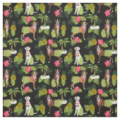 Boxer Hula tropischen Schwarz Stoff (Muster)