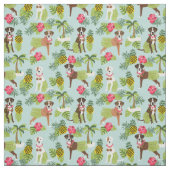 Boxer Hula tropisches Licht Blau Stoff (Muster)