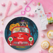 Boxer Hund Auto Beängstigend Halloween Pappteller (Party)