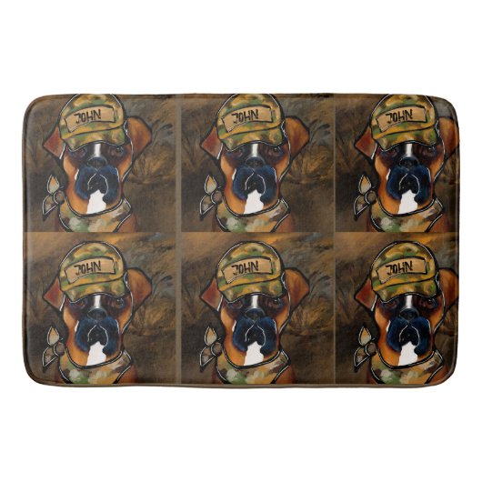 Boxer Hund Badematte (Vorderseite)