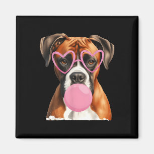 Boxer Hund blasen Blasen Gum Valentinstag Magnet