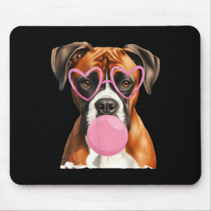 Boxer Hund blasen Blasen Gum Valentinstag Mousepad