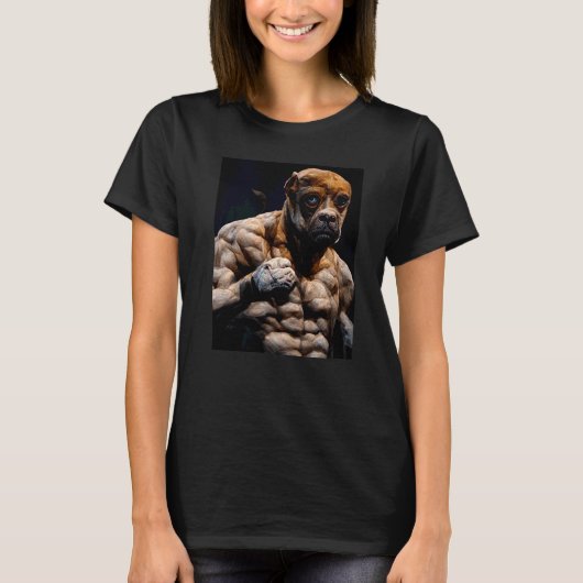 Boxer-Hund-Bodybuilder T-Shirt (Vorderseite)