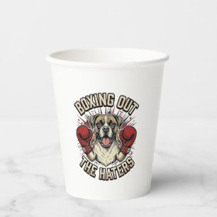 Boxer-Hund boxt die Hasser aus Lustiges T-Shirt De Pappbecher