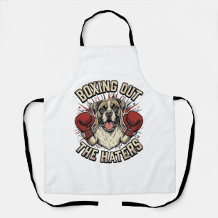 Boxer-Hund boxt die Hasser aus Lustiges T-Shirt De Schürze