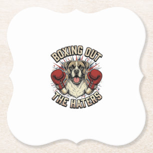 Boxer-Hund boxt die Hasser aus Lustiges T-Shirt De Untersetzer