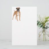 Boxer-Hund Briefpapier (Stehend Vorderseite)
