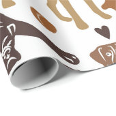 Boxer Hund Cartoon in verschiedenen Posen nahtlos Geschenkpapier (Rolleneckpunkt)