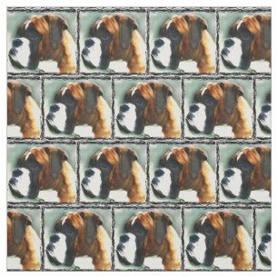 Boxer Hund Custom Fabric Stoff