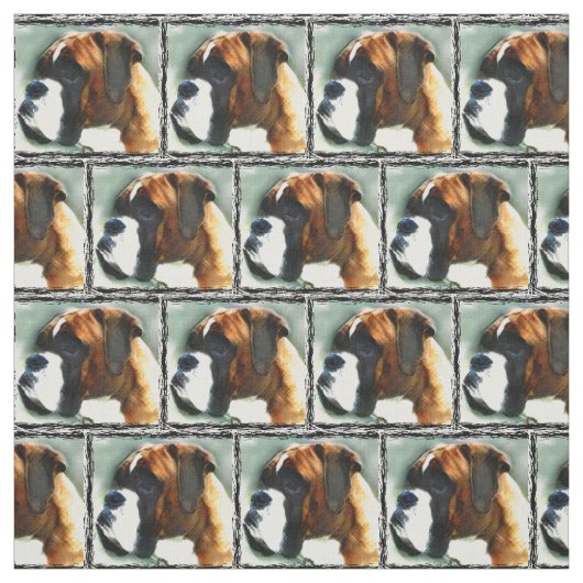 Boxer Hund Custom Fabric Stoff (Muster)