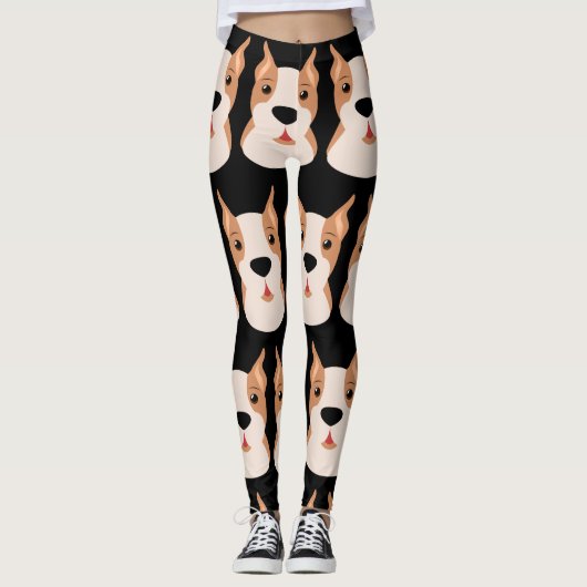 BOXER HUND DRUCKEN YOGA PANS LEGGINGS (Vorderseite)