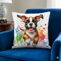 Boxer Hund Farb Splash