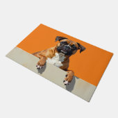 Boxer Hund Fußmatte Kunst (Schrägansicht)