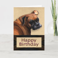 Boxer Hund Geburtstagskarte