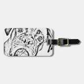 Boxer-Hund Gepäckanhänger (Vorderseite horizontal)