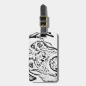 Boxer-Hund Gepäckanhänger (Vorderseite vertikal)