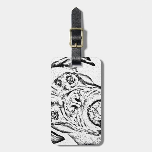 Boxer-Hund Gepäckanhänger (Vorderseite vertikal)