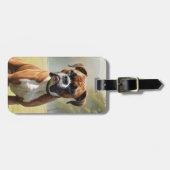 Boxer-Hund-Gepäckanhänger Gepäckanhänger (Vorderseite horizontal)