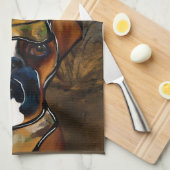 Boxer Hund Geschirrtuch (Viertel Falte)