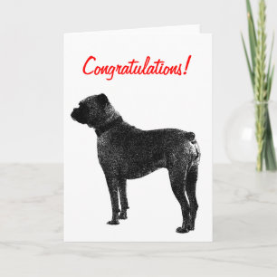 Boxer-Hund-Grußkartendesign   Herzlichen Glückwuns Karte