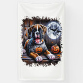 Boxer-Hund Halloween Banner (Vertikal)