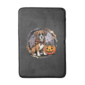 Boxer-Hund Halloween-Kürbis-Sublimation Badematte (Vorderseite Vertikal)