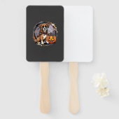 Boxer-Hund Halloween-Kürbis-Sublimation Fächer (Vorne und Hinten)