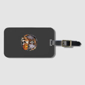 Boxer-Hund Halloween-Kürbis-Sublimation Gepäckanhänger (Vorderseite (Horizontal))