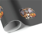 Boxer-Hund Halloween-Kürbis-Sublimation Geschenkpapier (Rolleneckpunkt)