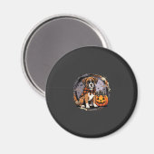 Boxer-Hund Halloween-Kürbis-Sublimation Magnet (Vorderseite/Rückseite)