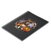 Boxer-Hund Halloween-Kürbis-Sublimation Notizblock (Linke Seite)