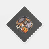 Boxer-Hund Halloween-Kürbis-Sublimation Serviette (Ecke)