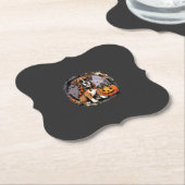 Boxer-Hund Halloween-Kürbis-Sublimation Untersetzer (angewinkelt)