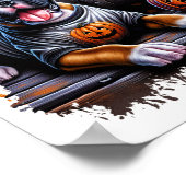 Boxer-Hund Halloween Poster (Ecke)
