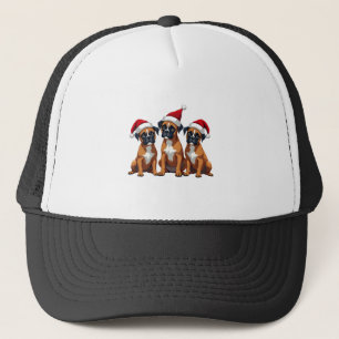 Boxer-Hund hässlicher Sweater Weihnachtslicht Xmas Truckerkappe