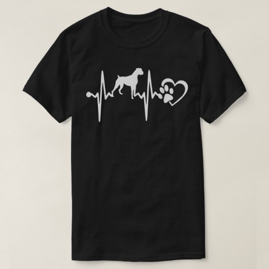 BOXER HUND HEARTBEAT  T-Shirt (Design vorne)