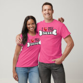 Boxer Hund I Liebe mein Boxer Dog Knochen T-Shirt (Unisex)