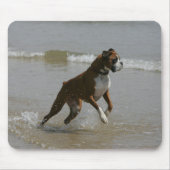 Boxer-Hund im Wasser Mousepad (Vorne)