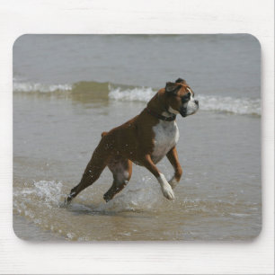 Boxer-Hund im Wasser Mousepad
