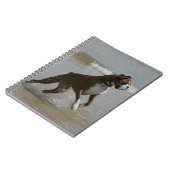 Boxer-Hund im Wasser Notizblock (Linke Seite)